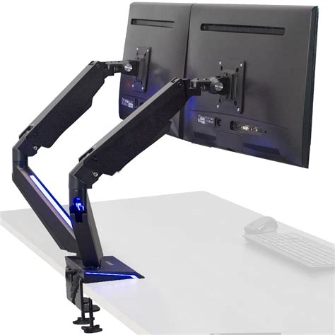 Vivo Dual Monitor Gaming Mount Desk Stand W Led Lights For Screens Up