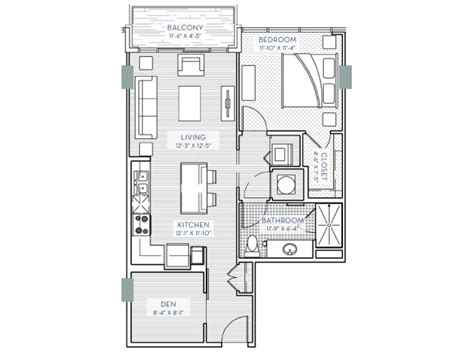 One Bedroom Den 1 Bed Apartment One Light Luxury Apartments