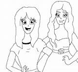 Coloring Sisters Pages Twin Sister Anime Colouring Coloringcrew Big sketch template
