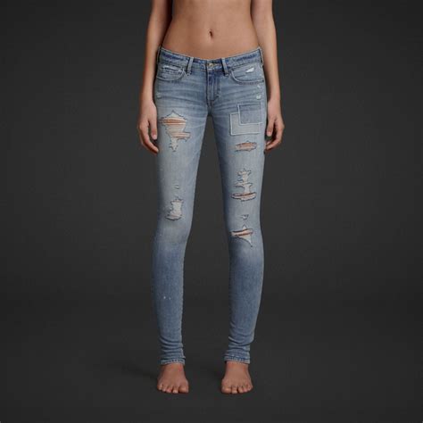 Abercrombieandfitch Womens Super Skinny Jeans Destroyed Light Wash 98 New 2 26x31
