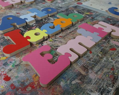 Name Jigsaw Personalised Childrens Puzzle Wooden Handmade Boys Etsy