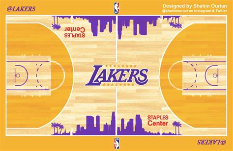 💜💛 I Designed This Updated Home Court For The Lakers 💜💛 Rlakers