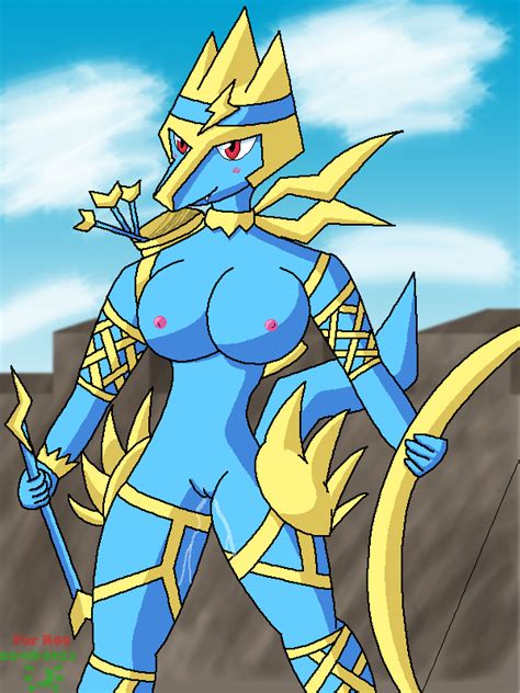 Rule 34 Anthro Breasts Color Day Female Female Only Front View Fur Furry Manectric Nipples