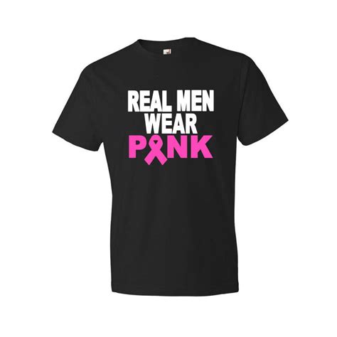 Adult Real Men Wear Pink Shirt Short Sleeve T Shirt Cancer Etsy