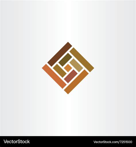 Brown Wall Tile Square Logo Icon Royalty Free Vector Image
