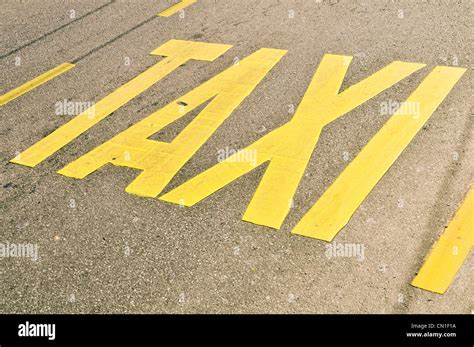 Taxi Stand Sign Painted On The Street Stock Photo Alamy