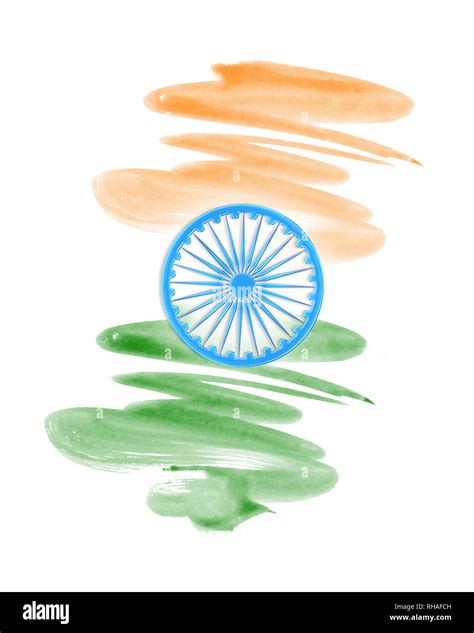 Creative Indian Flag 26 January With Ashoka Wheel Happy Republic Day