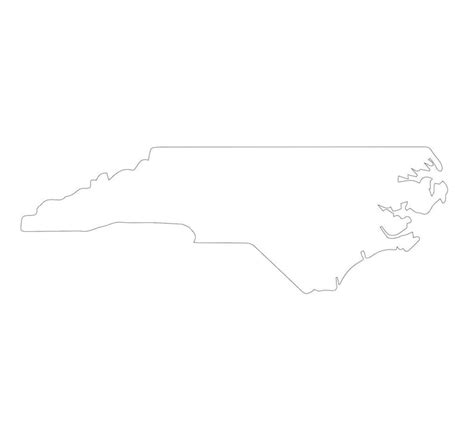 North Carolina State Outline Svg Vector File Etsy