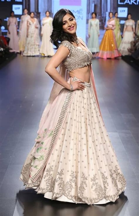 Shruti Hassan Bridal Lehenga Choli Indian Wedding Outfits Lakme Fashion Week