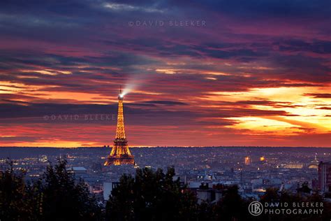 Paris Skyline At Sunset © David Bleeker Photography