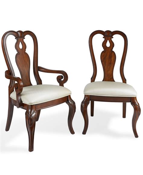Henkel harris dining room chairs mahogany queen anne. Furniture CLOSEOUT! Bordeaux Dining Chair, Queen Anne Side ...