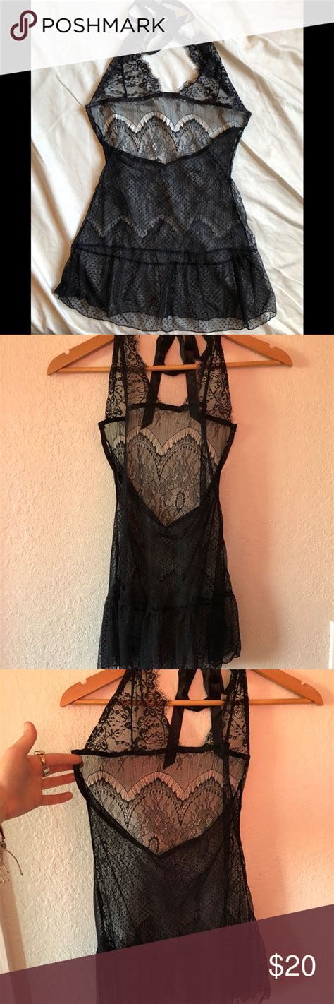 black negligee size medium minimal support see through dainty and feminine other negligee