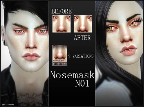 Pralinesims Nosemask N01 Face Contouring Sims Sims 4 Cc Skin