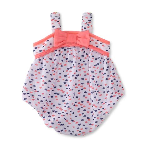 Baby Essentials Infant Girls Bubble Romper Dots