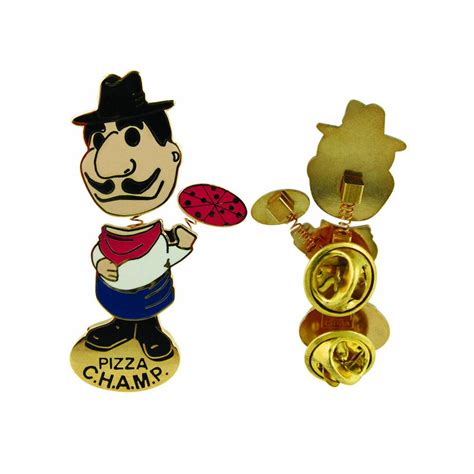 Custom Made Bobble Head Pins For Sale Personalized Metal Pin Badge