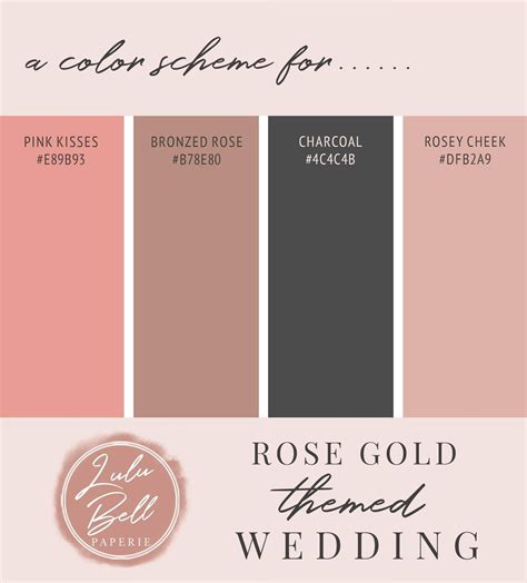 The Color Scheme For Rose Gold Wedding