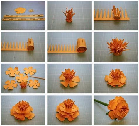 Diy How To Make Paper Flower Craft Step By Step K4 Craft