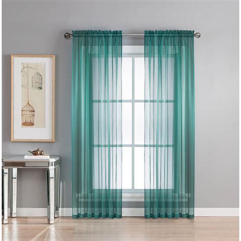 Teal is an elegant cool colour that is reminiscent of the clear blue colours of refreshing pools in the tropics. Window Elements Sheer Diamond Sheer Voile Extra Wide 84 in ...