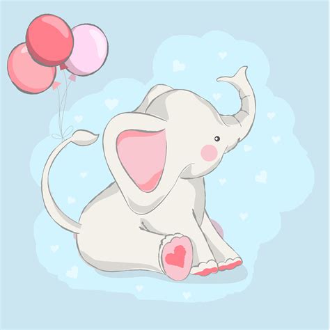 Enjoy gazoon funny cartoon on hooplakidz tv. cute baby elephant with balloon cartoon hand drawn style ...