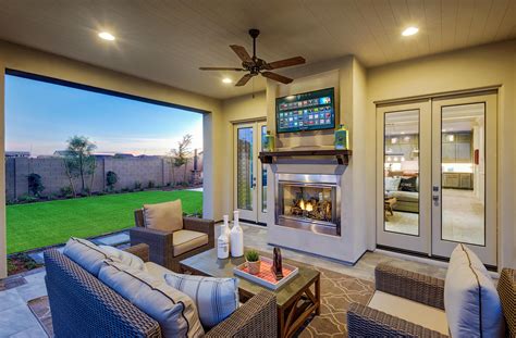 Enjoy Sitting Fireside Under Your Covered Patio From Toll Brothers At