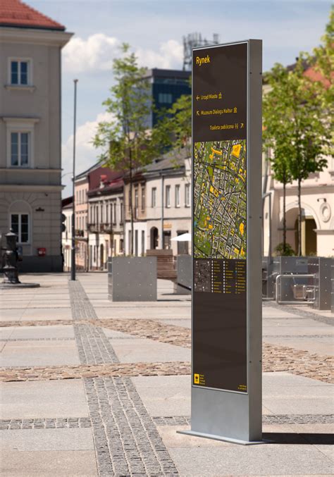 Kielce Pedestrian Wayfinding System Behance