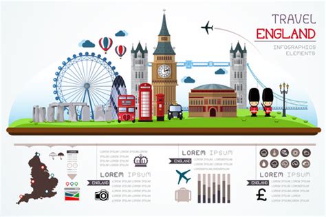 England Travel Infographic Template Vector Free Download
