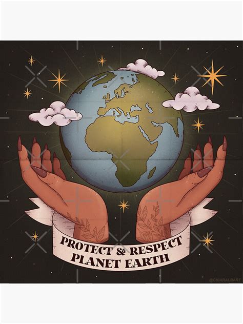 Protect And Respect Planet Earth Sticker For Sale By Nevhada Redbubble