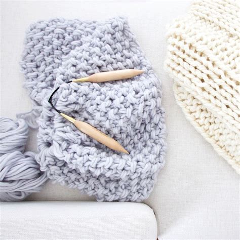 Free Chunky Knit Blanket Pattern Knit A Blanket In A Weekend Easy
