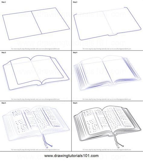 How To Draw An Open Book Printable Step By Step Drawing Sheet
