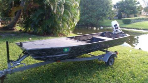 12ft Jon Boat W 8hp Johnson And Trailer For Sale In West Palm Beach