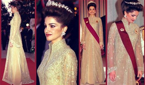 Queen Rania Of Jordan Wearing Elie Saab For Her Enthronement Estilo