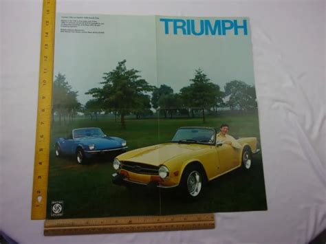 Triumph Spitfire 1974 Alan Alda Car Dealership Brochure Foldout T9 16