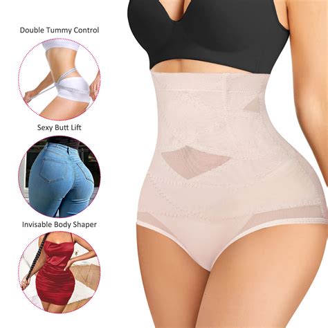 Buy Nebility Women Butt Lifter Shapewear Hi Waist Double Tummy Control Panty Waist Trainer Body