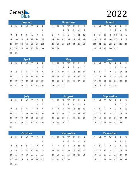 2022 Calendar In Pdf