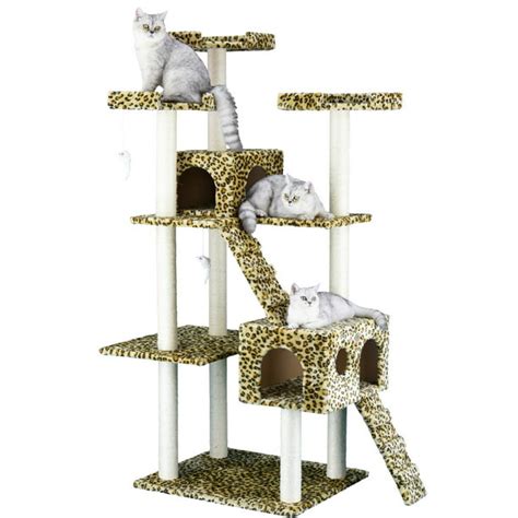 Go Pet Club 72 In Cat Tree And Condo Scratching Post Tower Brown
