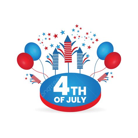 4th July Vector Art Png 4th Of July American Celebration Day