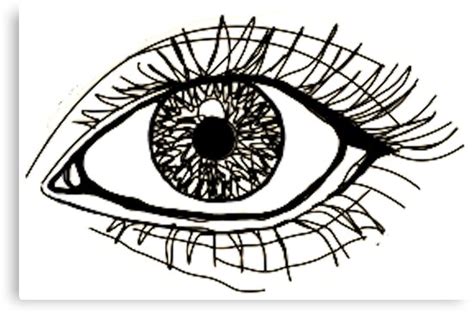Bigger Eye Outline Canvas Print By Carlac Redbubble