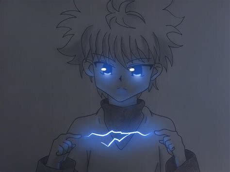 Anime Glow Art Drawing Killua