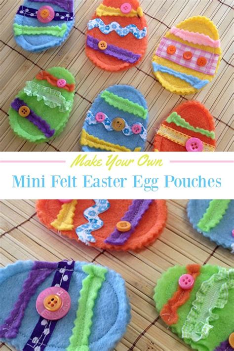Make Mini Felt Easter Egg Pouches 100 Directions Cute Easter Treat