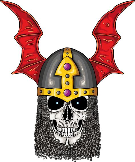 Illustration Of Warhammer Warrior Undead Skull With Fantastic Medieval