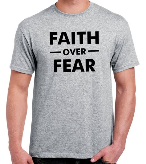 Faith Over Fear Mens T Shirt Etsy