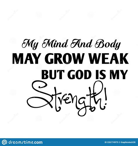 Christian Quote But God Is My Strength Stock Illustration