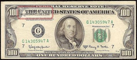 1950 E 100 Dollar Bill Federal Reserve Note Old Paper Money Currency