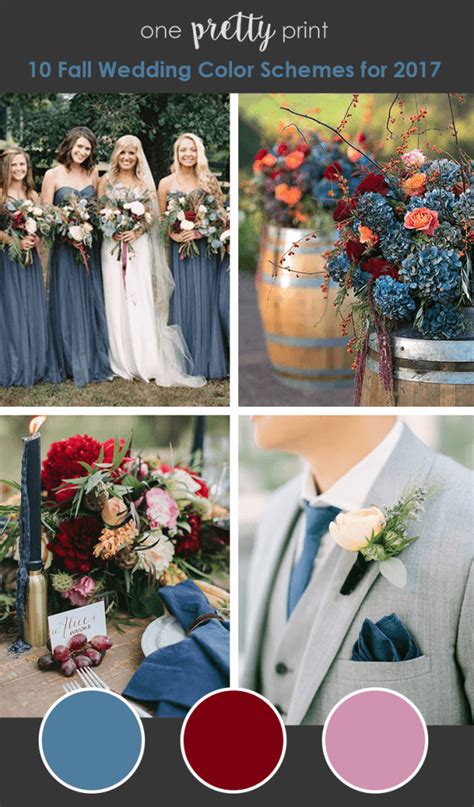 10 Amazing Wedding Color Palettes For Fall Fall Wedding Color Schemes Wedding Colors Fall