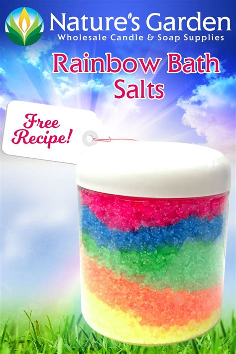 Rainbow Bath Salts Recipe Bath Salts Recipe Homemade Bath Products