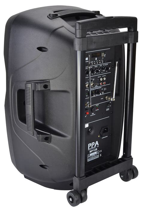12 Inch Battery Powered Pa Speaker With 2 Radio Mics And Bluetooth