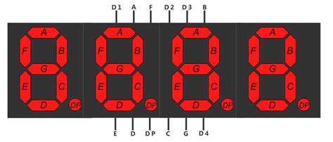 Learn How A 4 Digit 7 Segment Led Display Works And How To Control It