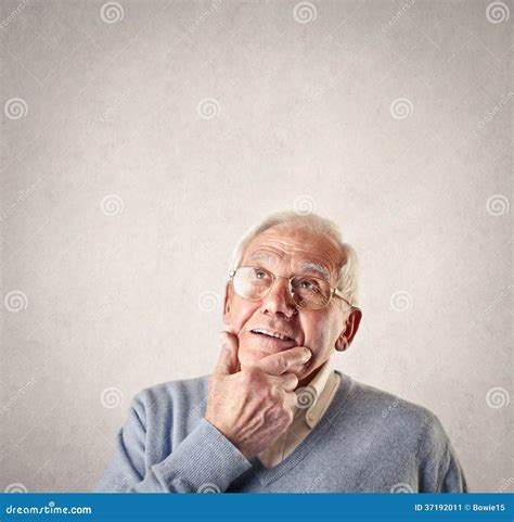 Old Man Thinking Stock Image Image 37192011