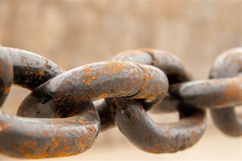 Old Chain With Rust Metal Stock Image Image Of Outside 118464363