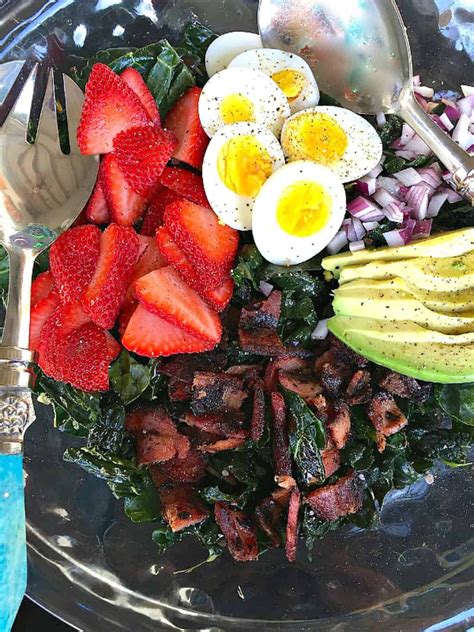 Strawberry Avocado Kale Salad With Bacon Recipe Delicious Salads Eat